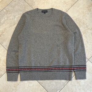 Brooks Brothers Merino Wool Knit Sweater Grey Size XLarge Mens Brand New